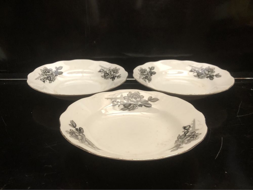 Talerze z chińskiej porcelany 3 szt stare VINTAGE retro