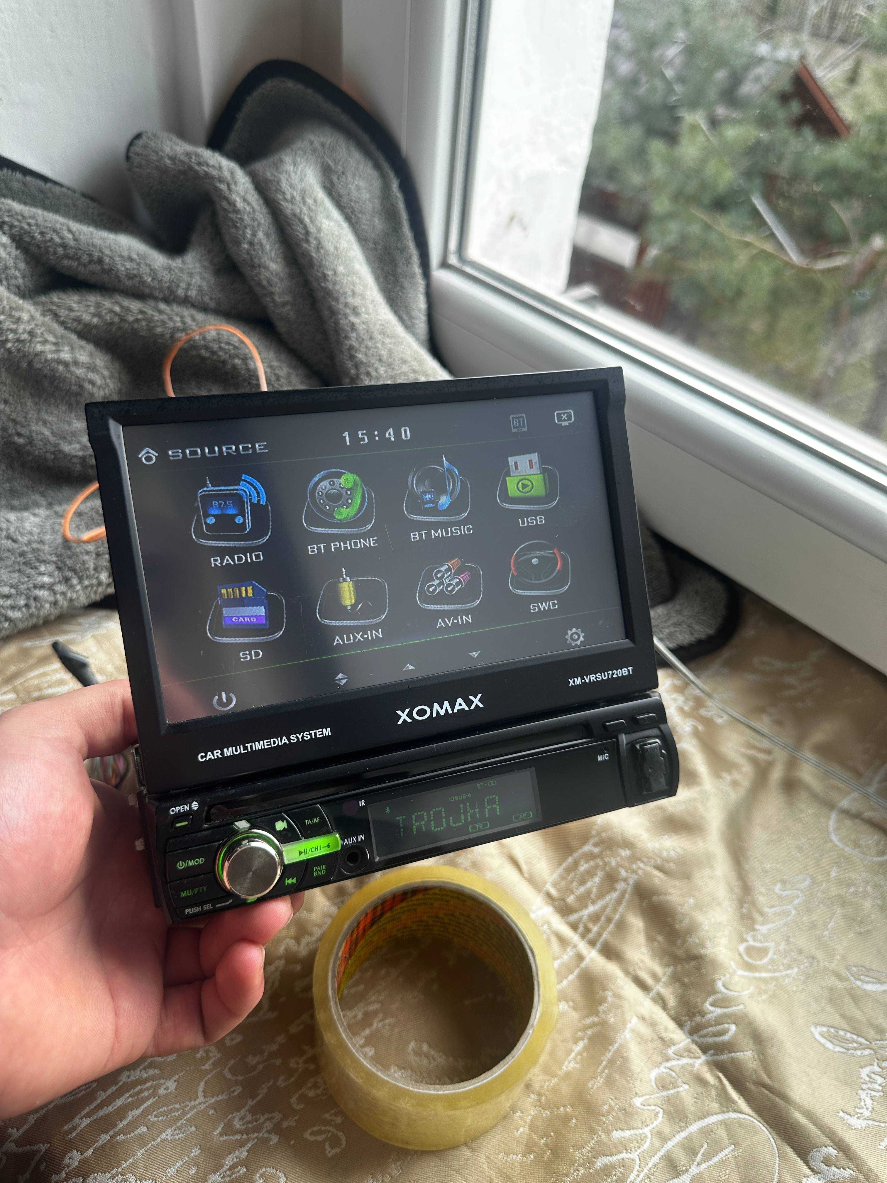 Radio 1 Din Ekran Winda XOMAX XM-VRSU720BT 4X60W USB SD Bluetooth