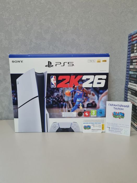 New Sony Playstation 5 Ps5 Blu-Ray Blu Ray Edition NBA2K26 Bundle Slim