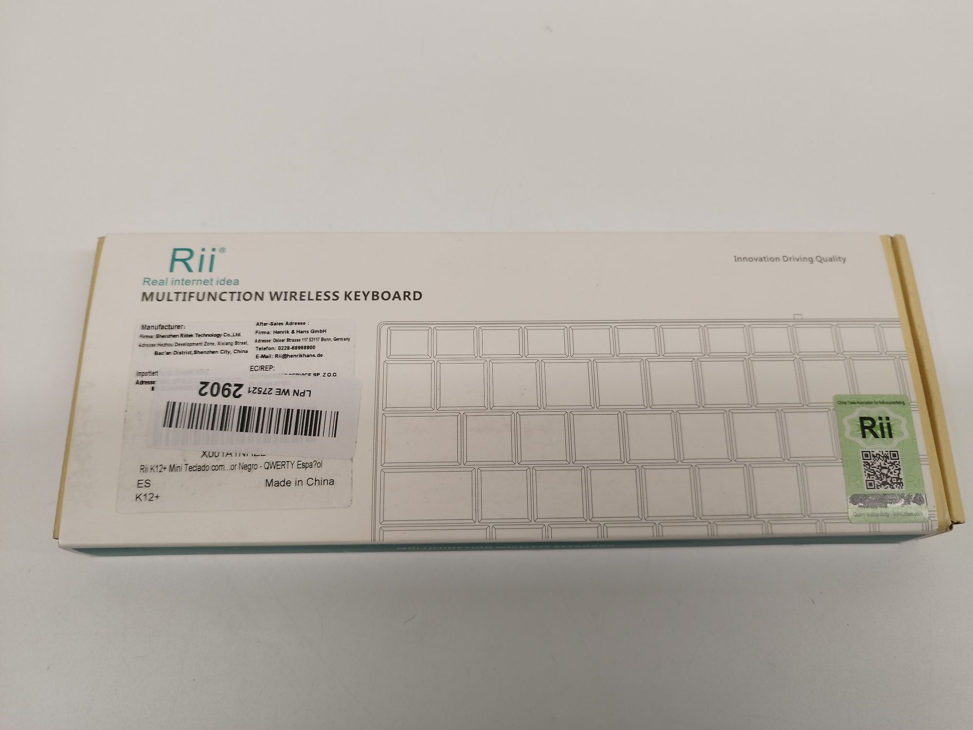 RII K12+ mini klawiatura bezprzewodowa z touchpad