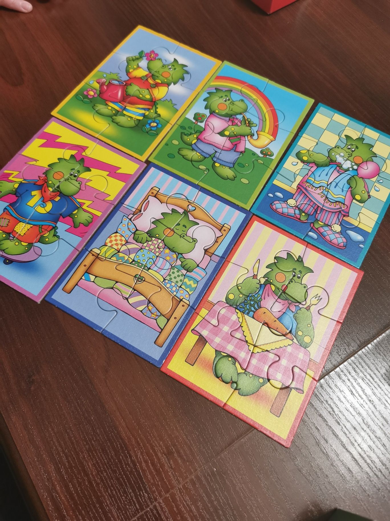 Zagadki Smoka Obiboka gra edukacyjna dla dzieci puzzle