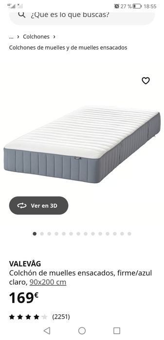Vendo colchão ikea 200×90