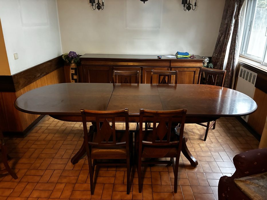 Mesa de jantar extensivel cerejeira