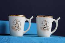 2 kolekcjonerskie kieliszki JSK Stružná porcelán