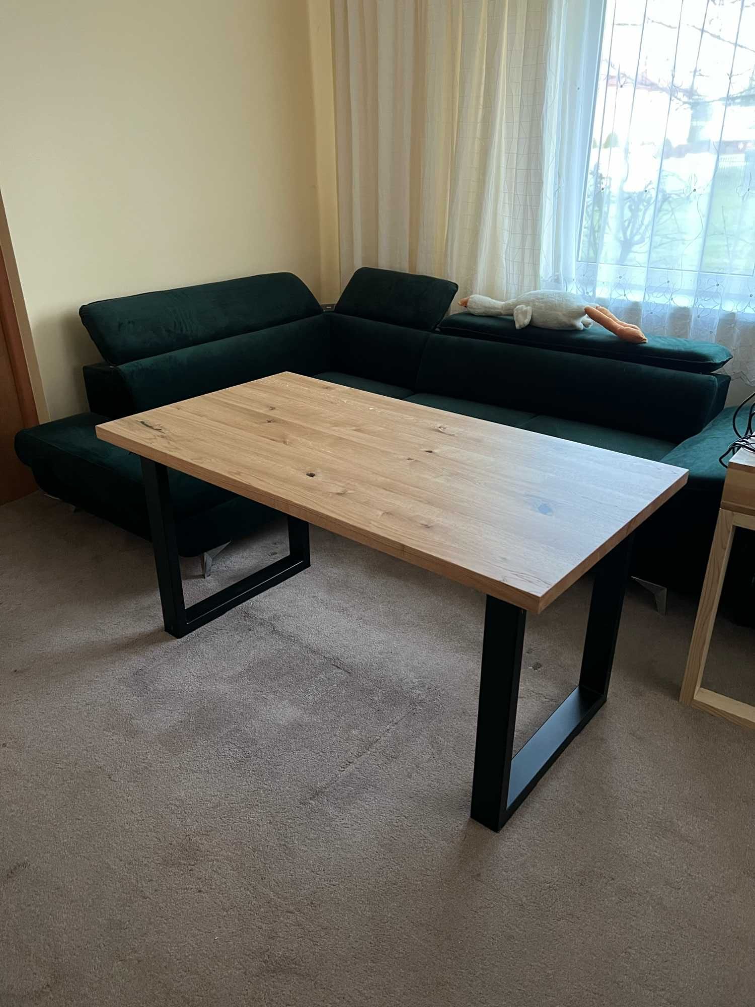 Stół z dostawkami dębowy loft drewno