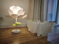 Lampa do pokoju dziewczynki  kwiatek motyl