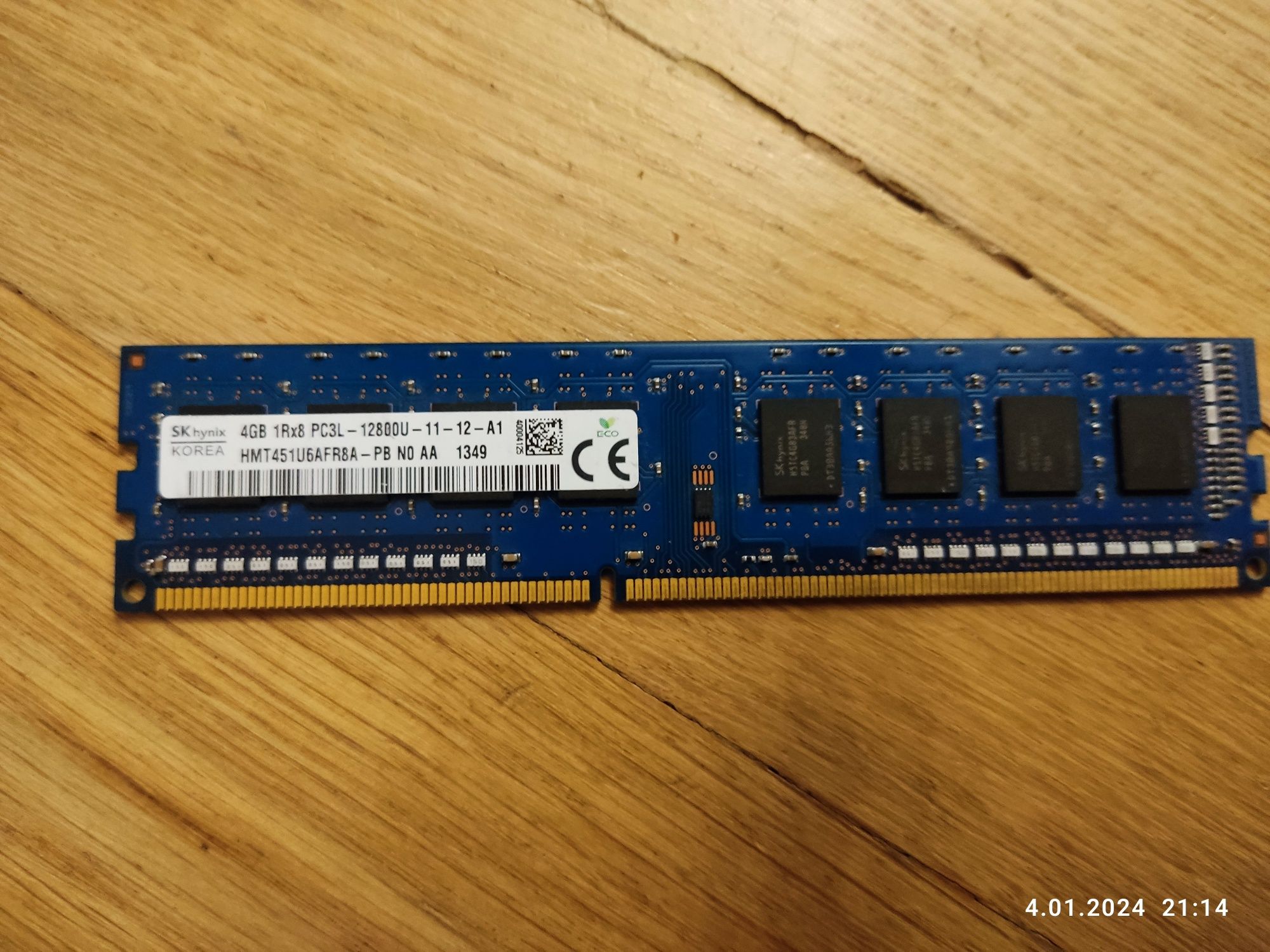 Pamięć RAM  12800 4GB ddr3