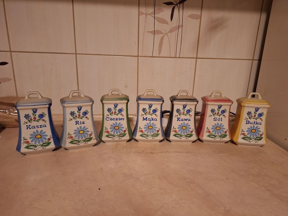 Pojemniki kuchenne Lubiana Vintage wzór Kaszubski