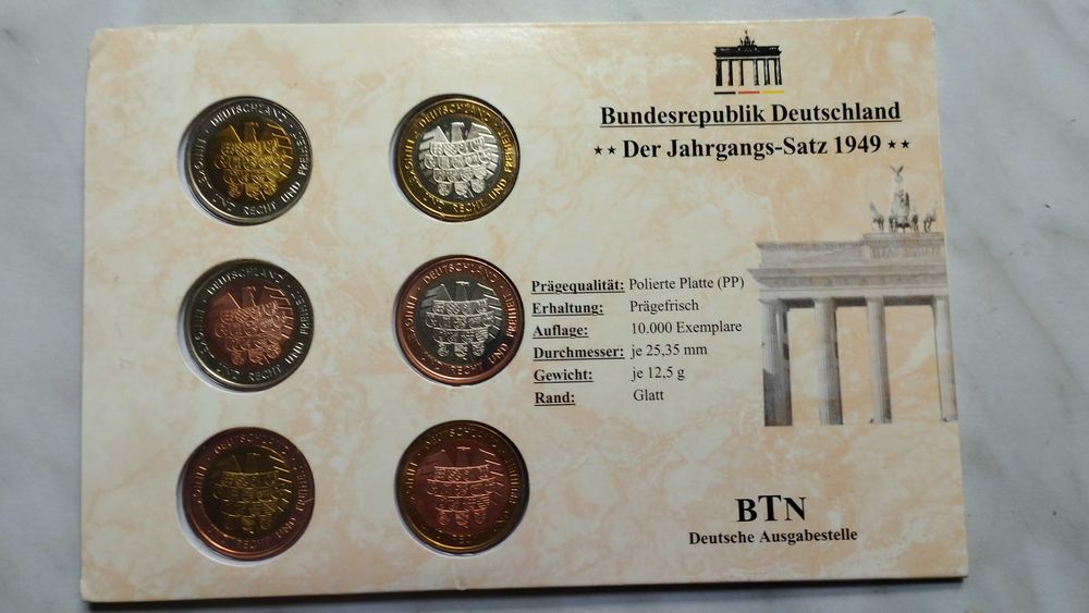 Monety kolekcjonerskie BTN – Niemiecki Urząd Wydający