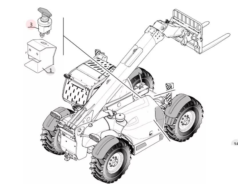 Główny wyłącznik prądu  hebel  705222 -Manitou