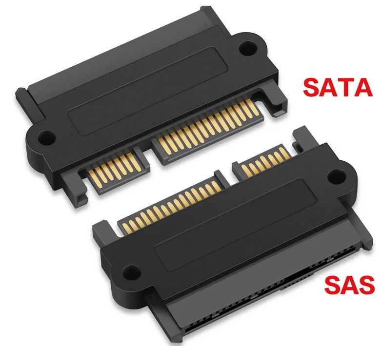 Переходник SAS-to-SATA (SAS SFF-8482 22p female to SATA 7+15p male)