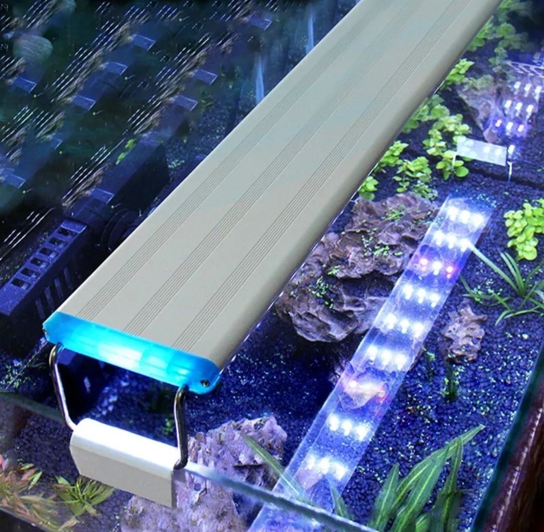 Iluminação para aquário 48 cm mais 14 cm extensíveis.