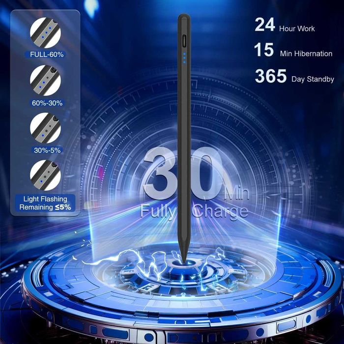 CAMPEXON magnetyczny rysik iPad 2018/2022 Air 4/5 Mini 6 Pro 11/12.9
