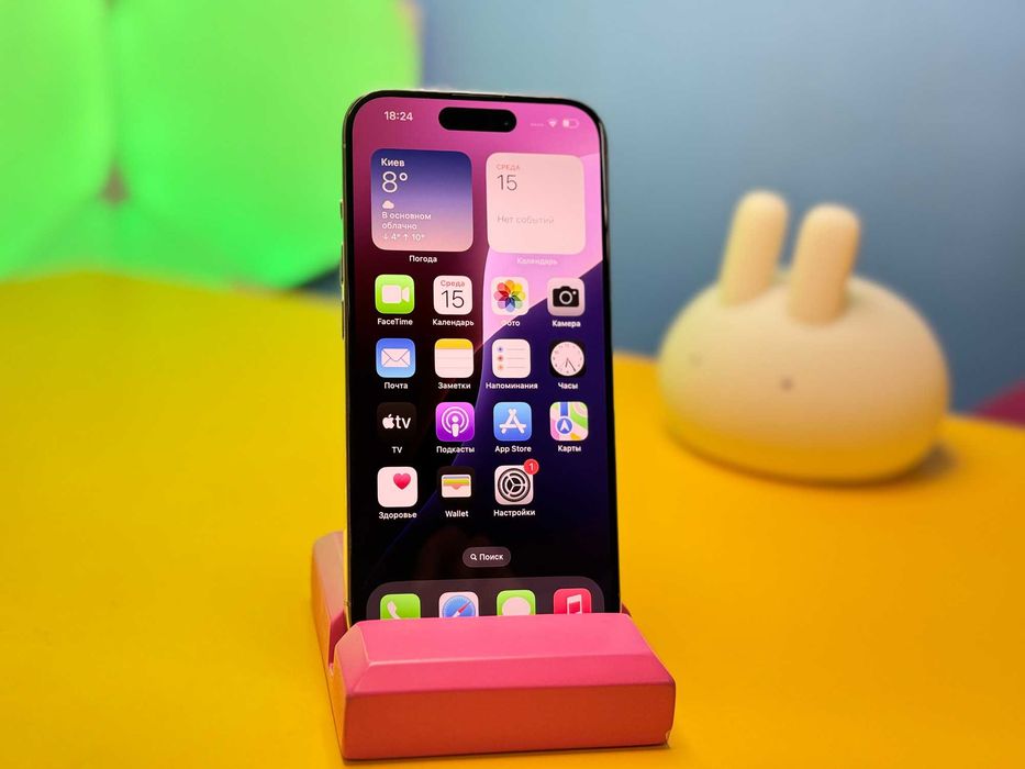 Смартфон iPhone 15 Pro 128GB Natural Titanium (148923) Б/У З ГАРАНТІЄЮ