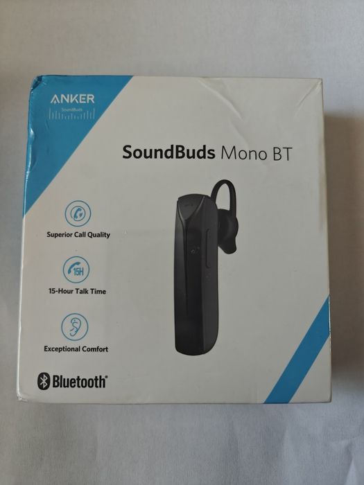 Anker Soundbuds Mono BT headset nowy w folii
