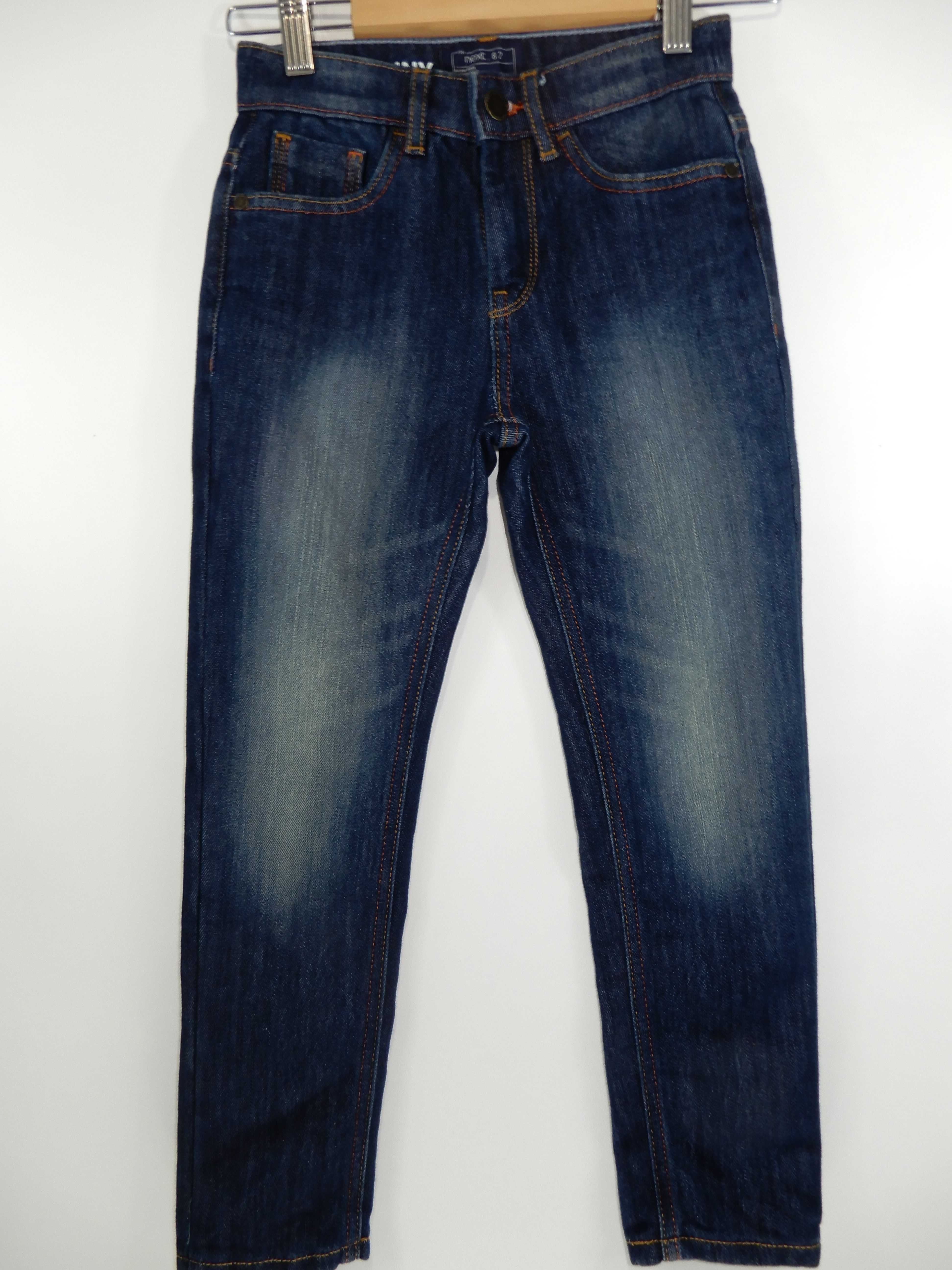 Spodnie jeansowe dżinsowe niebieskie Next 122/128