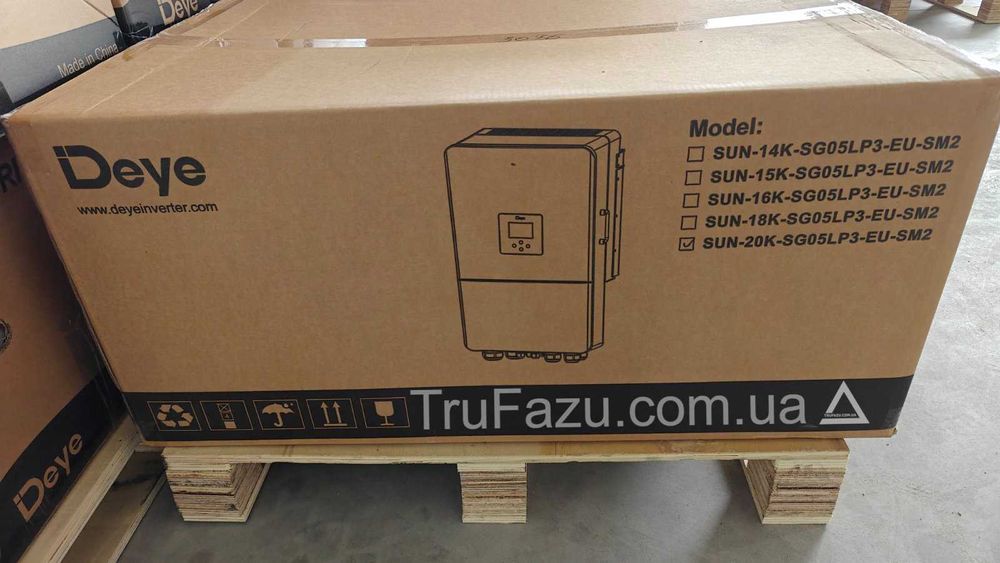 Deye SUN-20K-SG05LP3-EU-SM2 Низьковольтний інвертор 20кВт 3 фази