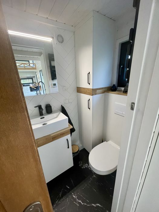 Tiny silent house river wynajem domek jacuzzi las cisza wynajme