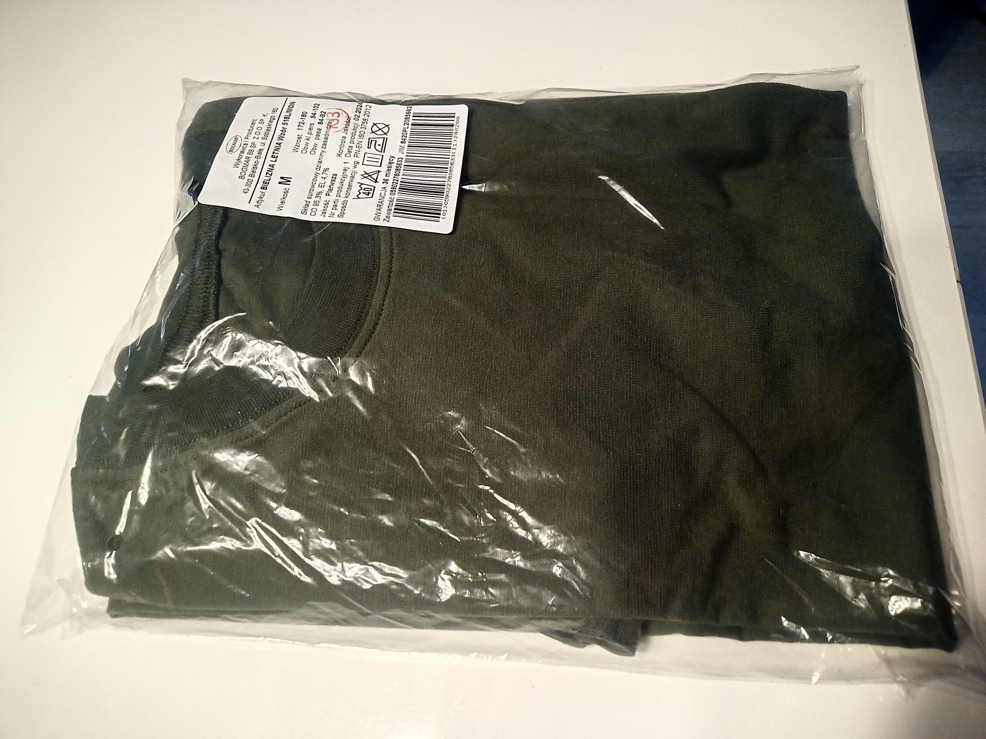 Bielizna letnia wzór 518L/MON kolor khaki rozm M