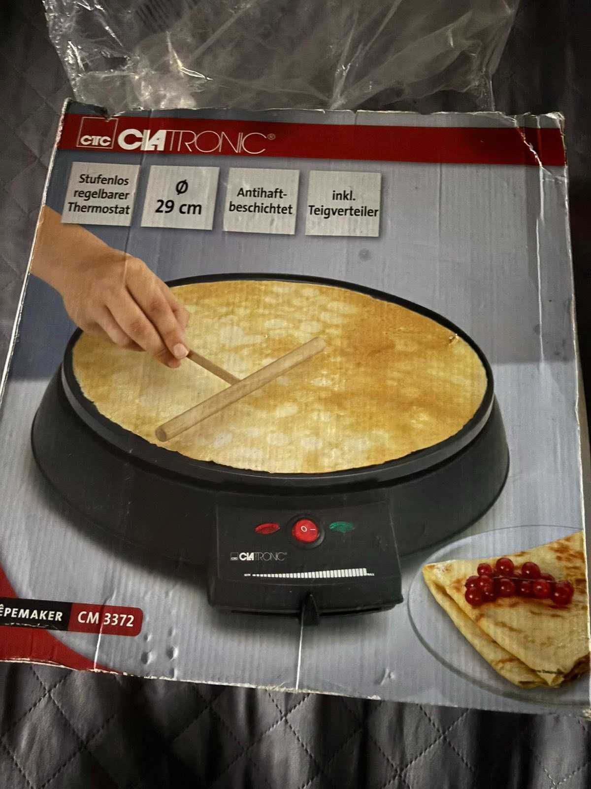 Блинница Clatronic
Модель СМ 3372 диаметр 29см