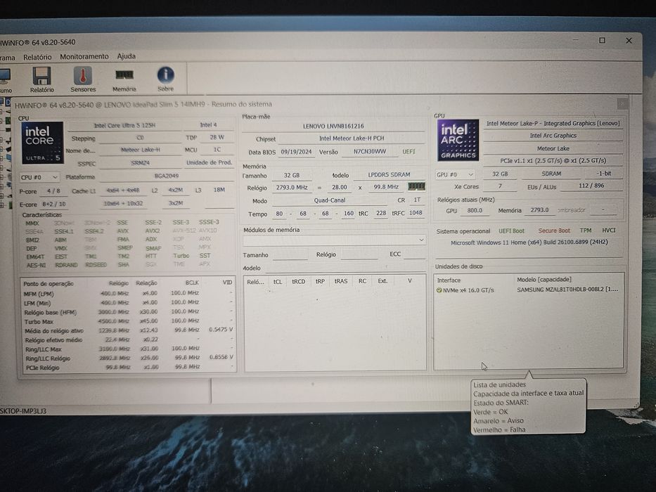 Portátil Lenovo Ideapad Slim 5i 14" c/garantia