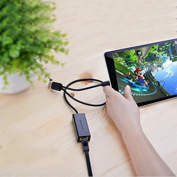 Ugreen zewnętrzna karta sieciowa RJ45 - USB 2.0/100 Mbps Ethernet czar