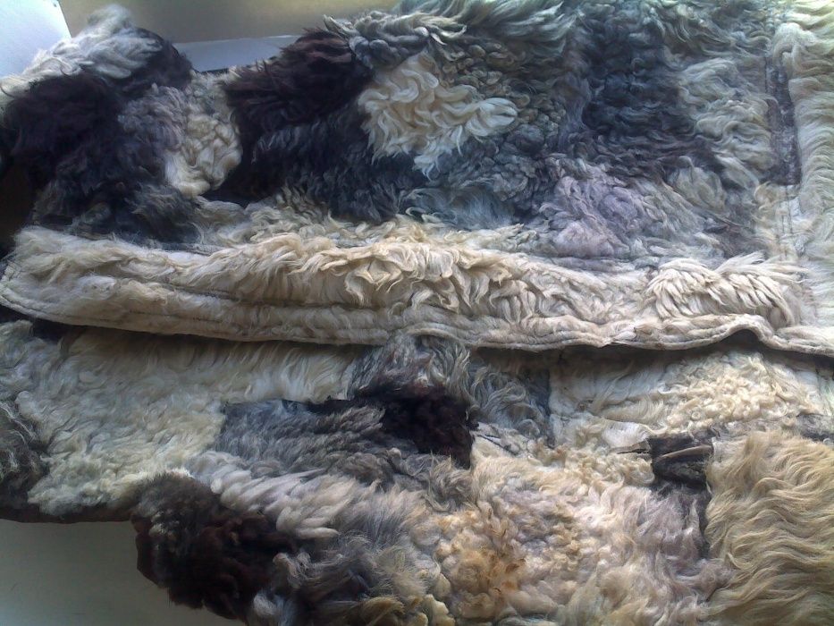 Новая жилетка из кусочков натуральной овчины на змейке р 50-52 Ссср