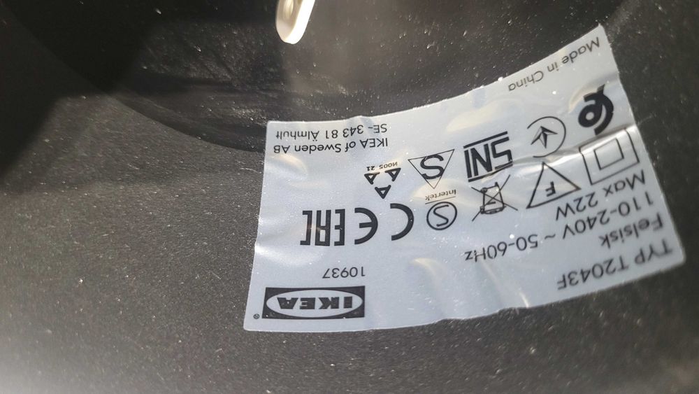 Ikea Felsisk lampa wisząca stal styl loftowy