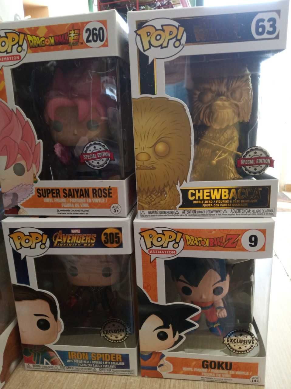 Pops Funko NOVOS Dragonball + Star Wars + Marvel