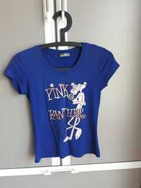 Granatowy t-shirt damski różowa pantera rozmiar XS S