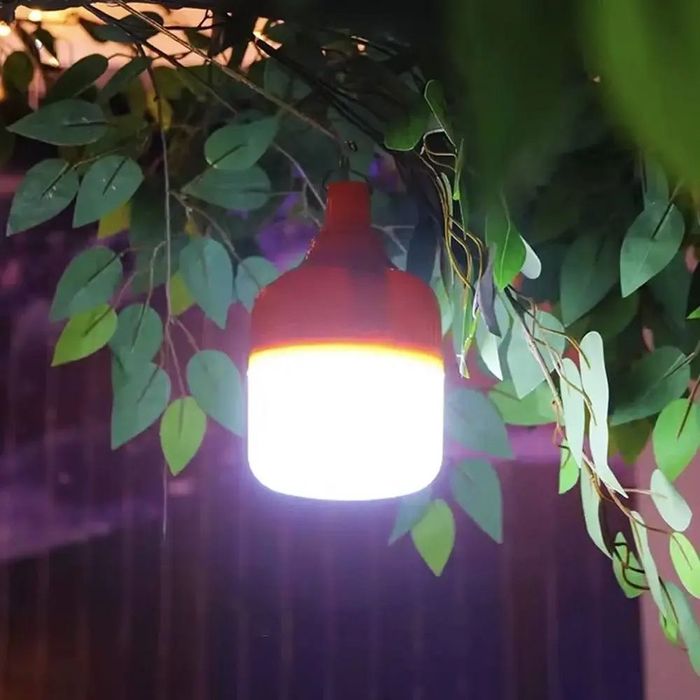 Кемпинговая лампа с солнечной панелью 80W Аккумуляторный фонарь LED