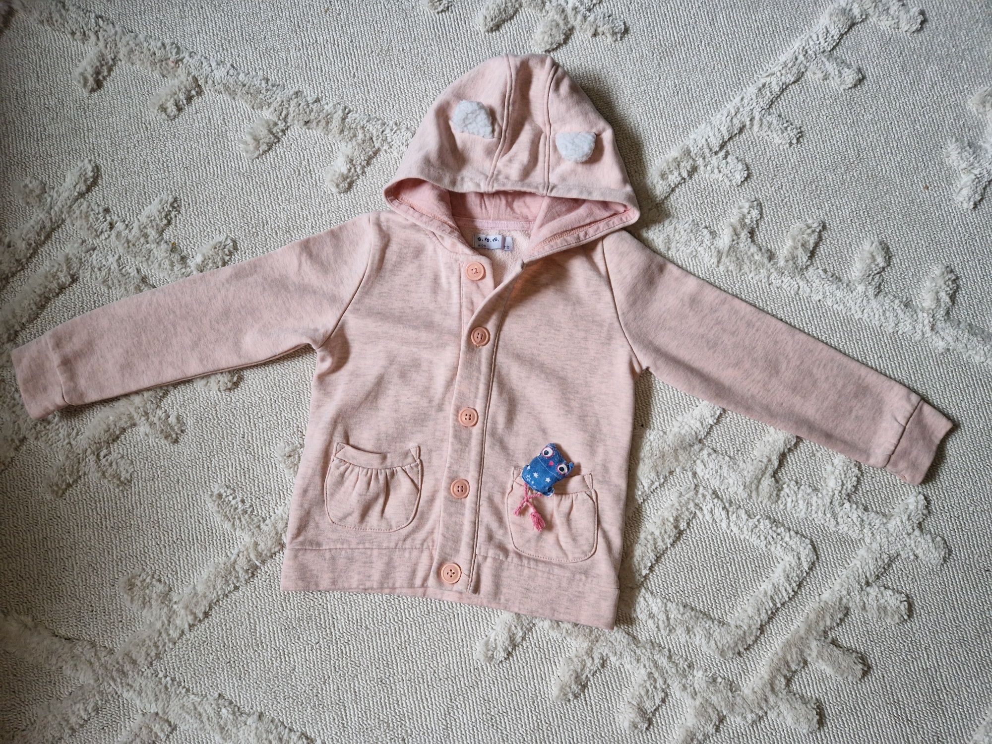 Bluza z kapturem dziewczęca różowa 5.10.15 r. 110