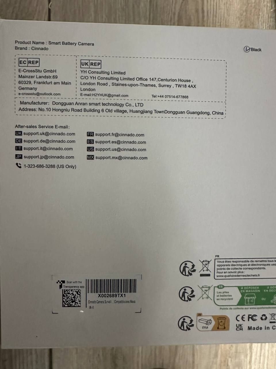 Nowe Kamery monitorująca Cinnado S2 na zewnątrz