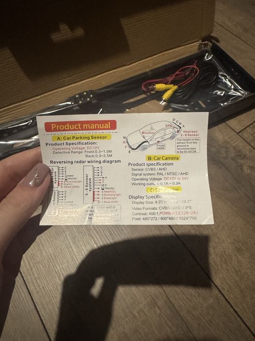 Kamera cofania w ramce tablicy rejestracyjnej