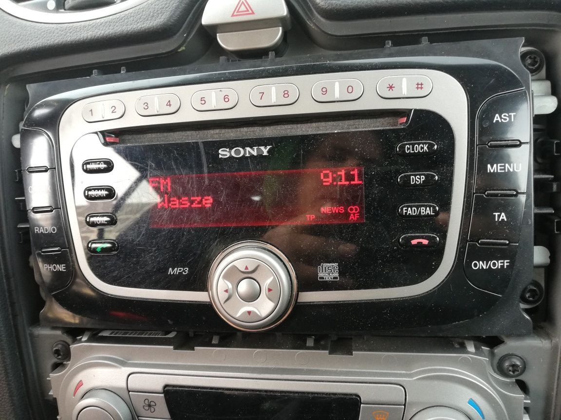 Radio Sony Ford Focus mk2 i C-max Lift Mondeo Galaxy S-max MP3 kod