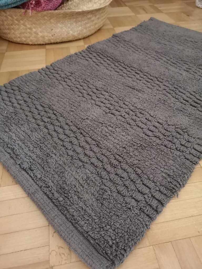 Dywanik mata łazienkowa bawełna 40x60 mata do prania ciemny szary