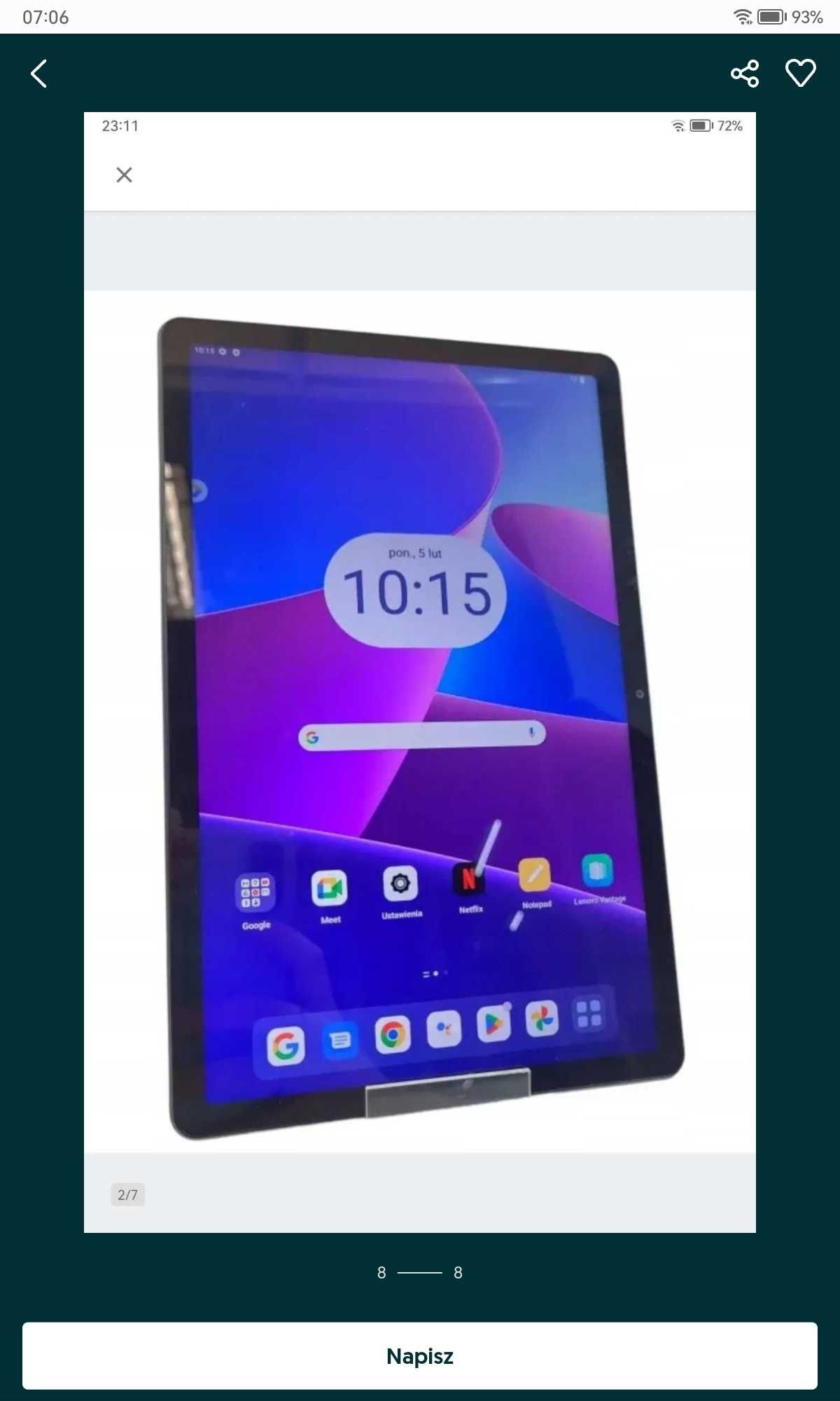EXTRA tablet Lenovo m9 . Android 13.Gwarancja