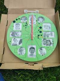 Zegar ścienny z ramką na zdjęcia zielony