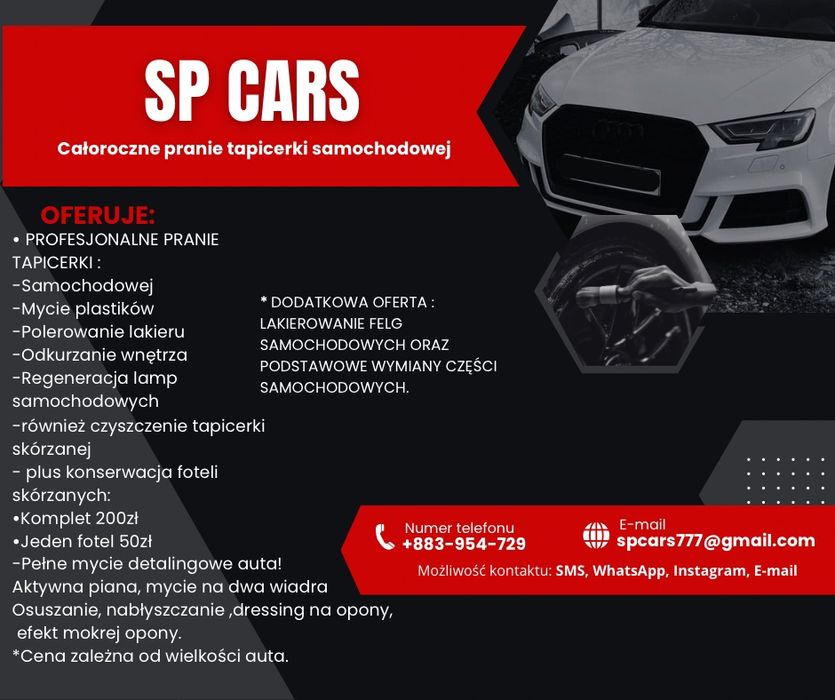Car Detailing - Mycie i sprzątanie aut ! regeneracja lamp, felg