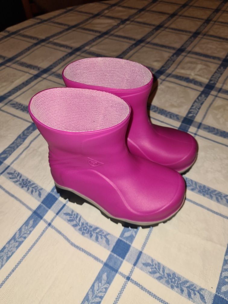 Botas Criança Dunlop Rosa Tamanho 24 Novas