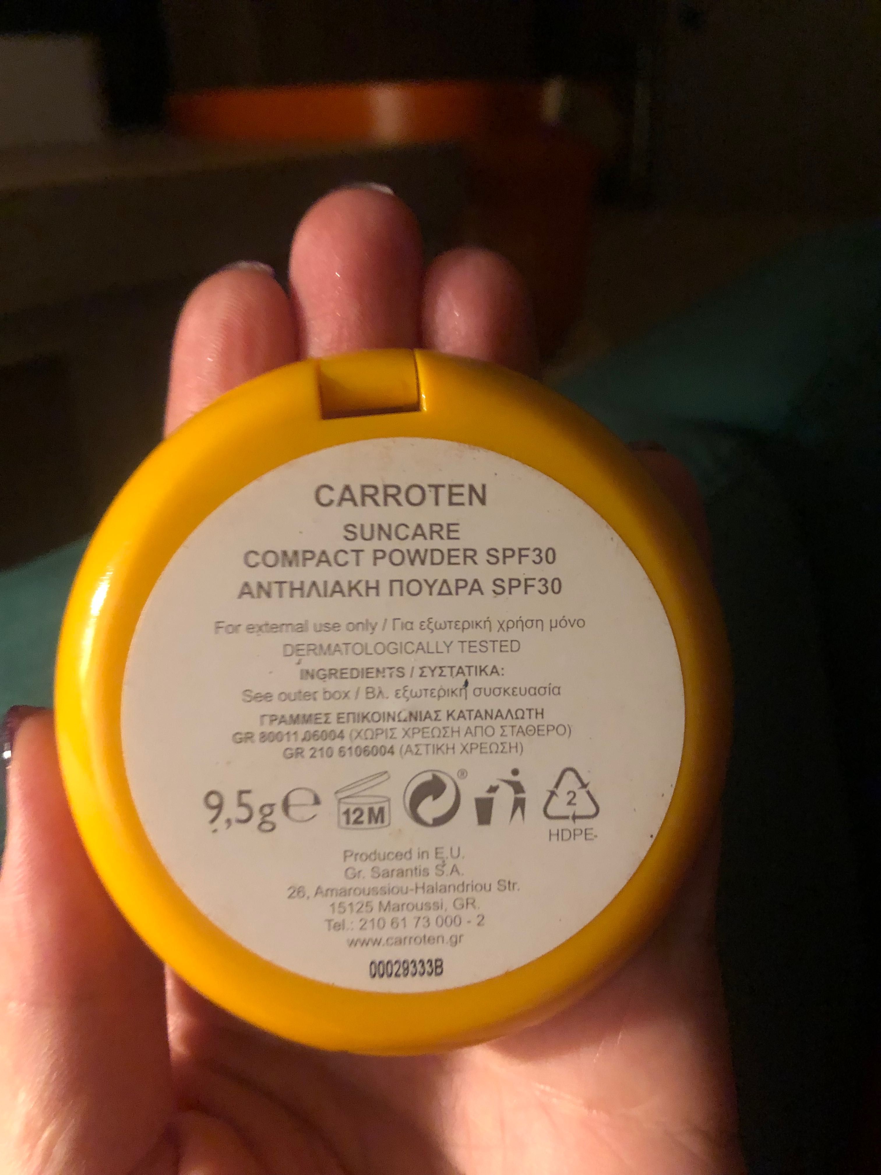 Puder Carroten SPF30 sunscreen filtr