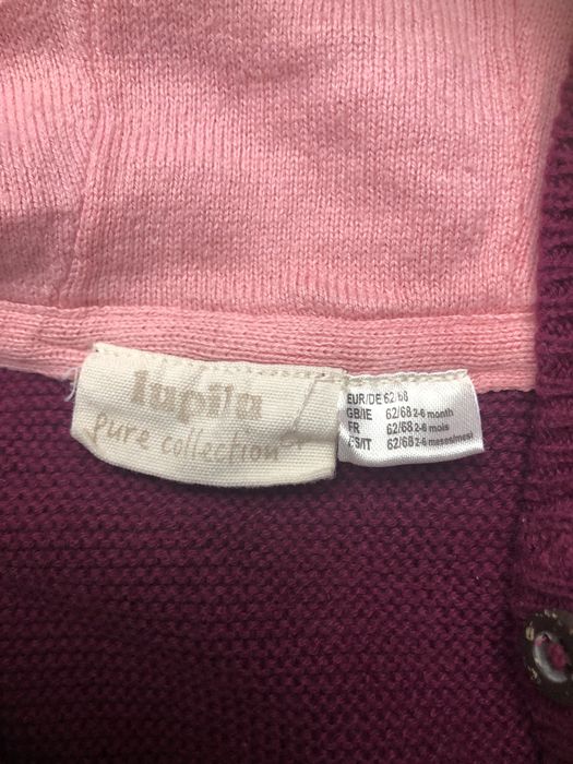 Śliwkowy sweterek z bawełny