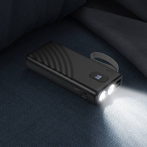 Павербанк PowerBank з ліхтарем та ремінцем 20000mAh HOCO J129A
