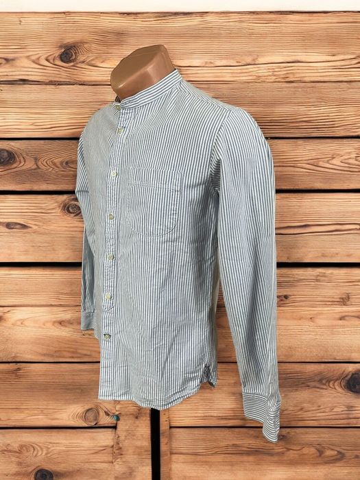 Knowledge Cotton Apparel roz. M męska koszula w paski ze stójką