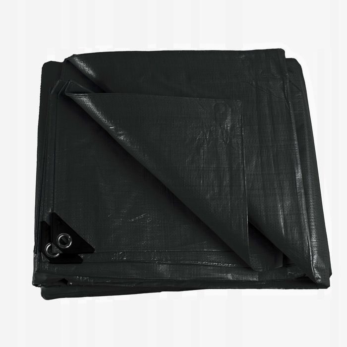 Plandeka ochronna 4x6m szara plus sznurek mocujacy