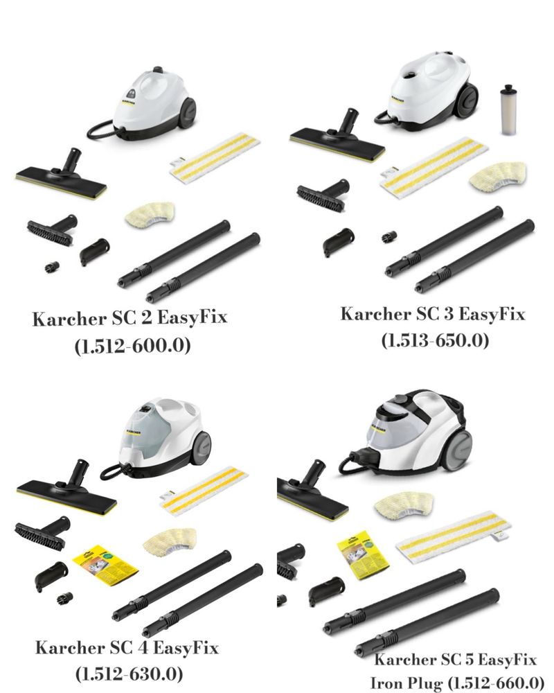 Karcher пароочисники, паропилососи, EasyFix SC2/ SC3/ SC4/SC5 праска