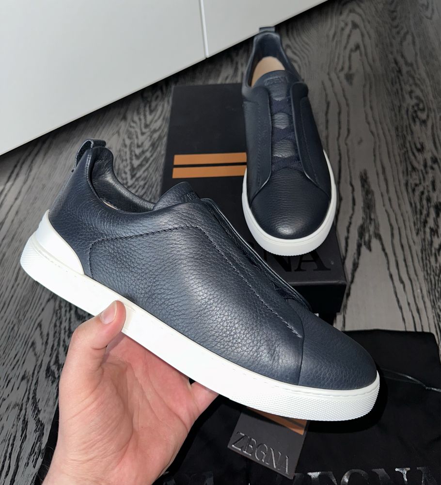 Сникеры-кроссовки из оленьей кожи Ermenegildo Zegna