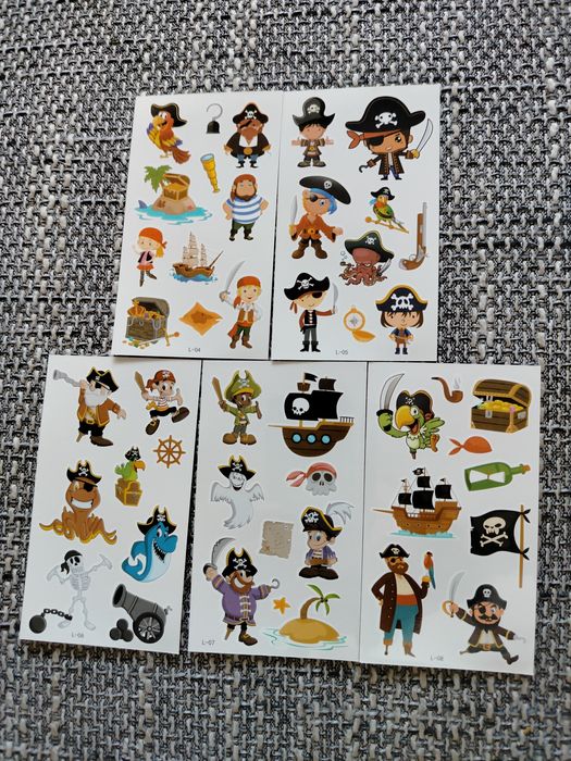 Tatuaże Piraci 5 listków na imprezę  nowe Promocja