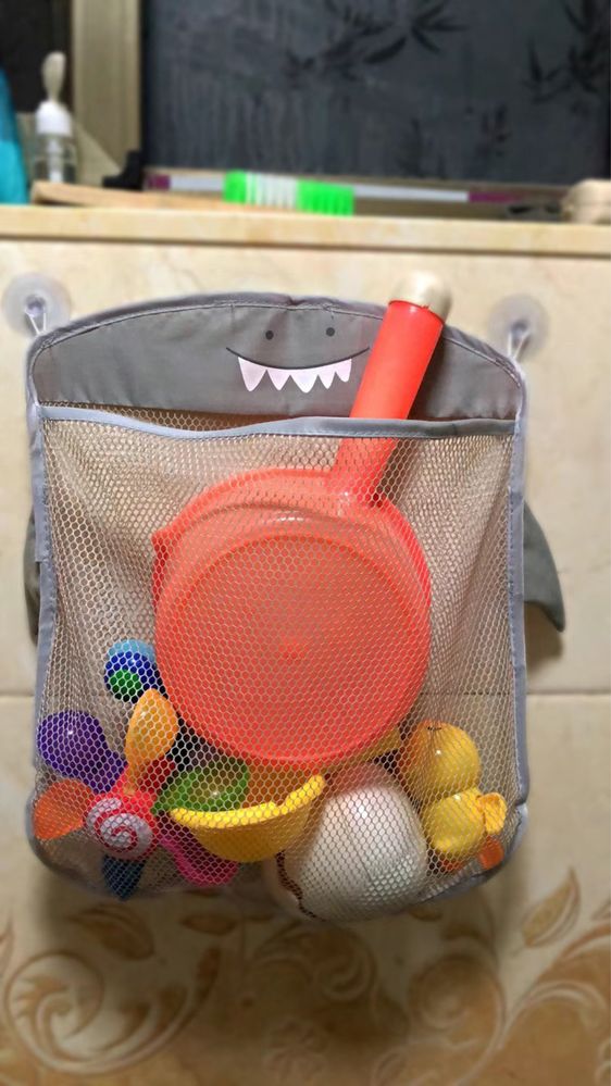 Сітка-органайзер для іграшок у ванну на присосках
