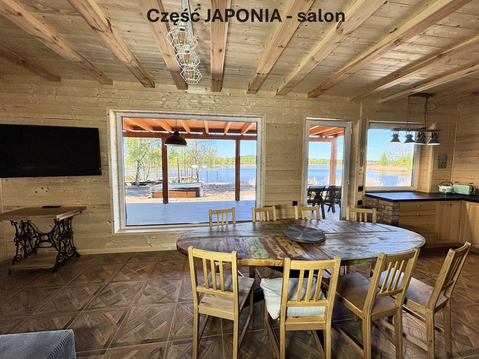Mazury, dom nad jeziorem, 7 pokoi, sauna, jaccuzi, linia brzegowa